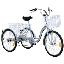 Load image into Gallery viewer, 26″ Aluminium Trike Bike Silver including FREE ASSEMBLY