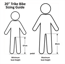 Load image into Gallery viewer, 20″ Aluminium Trike Bike Silver