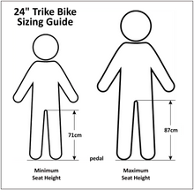 Load image into Gallery viewer, 24″ Aluminium Trike Bike Silver