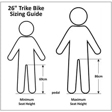 Load image into Gallery viewer, 26″ Aluminium Trike Bike Silver including FREE ASSEMBLY