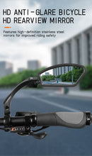 Load image into Gallery viewer, Bike Mirrors Clear Wide Range