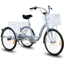 Load image into Gallery viewer, 26″ Aluminium Trike Bike Silver including FREE ASSEMBLY