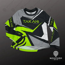Load image into Gallery viewer, TAKANI Youth MX Jersey- lime, black, white,grey
