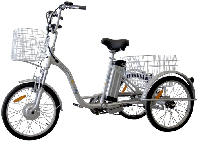 20″ Electric Trike Bike Silver including FREE DELIVERY