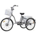 Load image into Gallery viewer, 24″ Electric Trike Bike Silver including FREE DELIVERY
