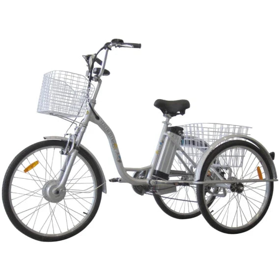 26″ Electric Trike Bike Silver including FREE ASSEMBLY