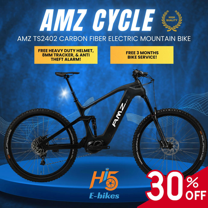 AMZcycle TS2402 Carbon Fiber Electric Mountain Bike