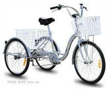 Load image into Gallery viewer, 24″ Aluminium Trike Bike Silver including FREE ASSEMBLY
