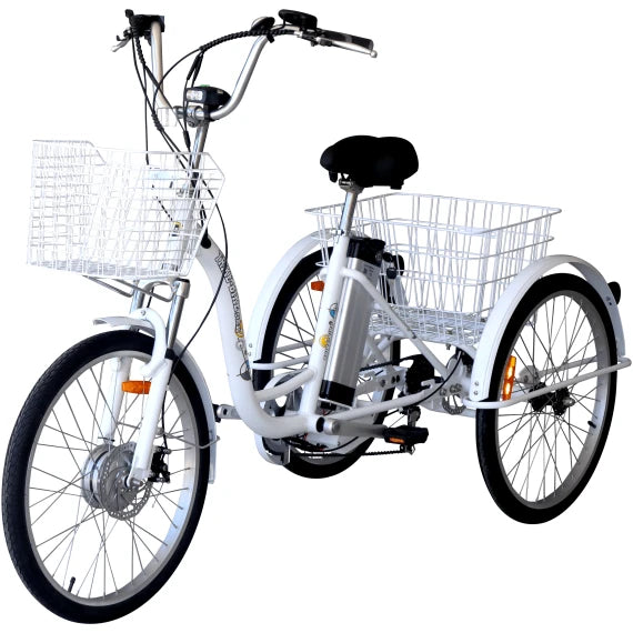 24″ Electric Trike Bike Silver including FREE DELIVERY