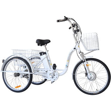 Load image into Gallery viewer, 24″ Electric Trike Bike Silver including FREE DELIVERY
