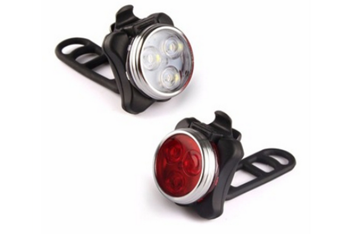 Rechargeable Bike Light Set, Super Bright LED Bicycle Lights Front and Rear, 4 Light Mode Options, 650mah Lithium Battery, Bike Headlight, Waterproof